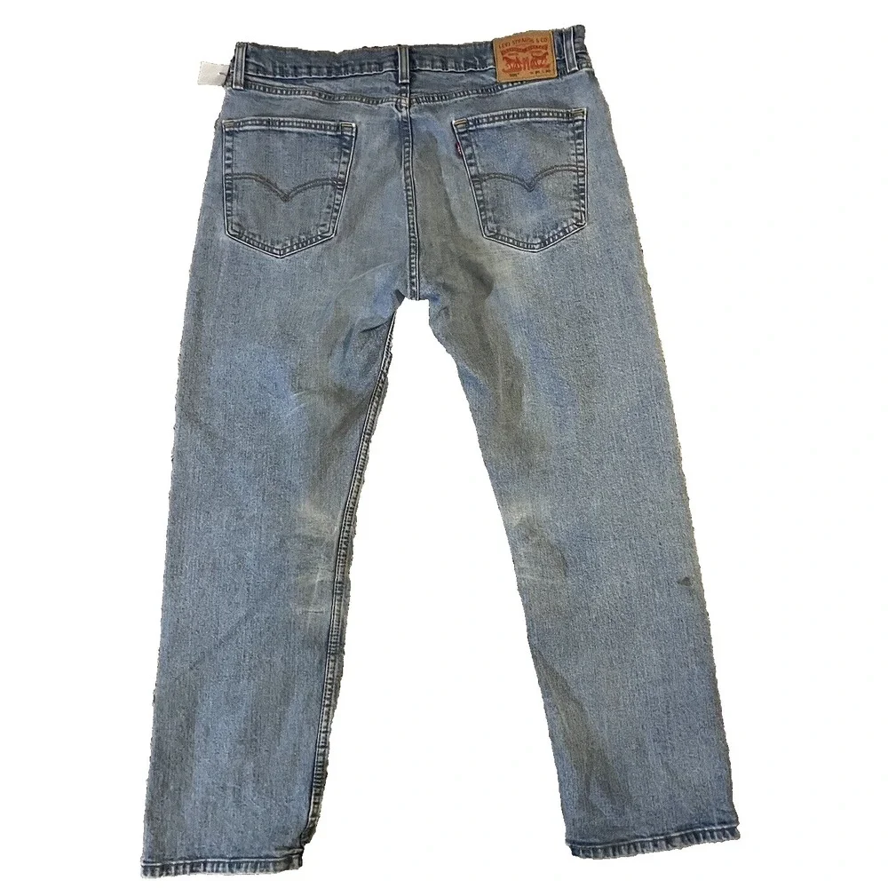 Levi's 505 Jeans 36 x 30 Stonewash Straight Blue Red‎ Tab Denim